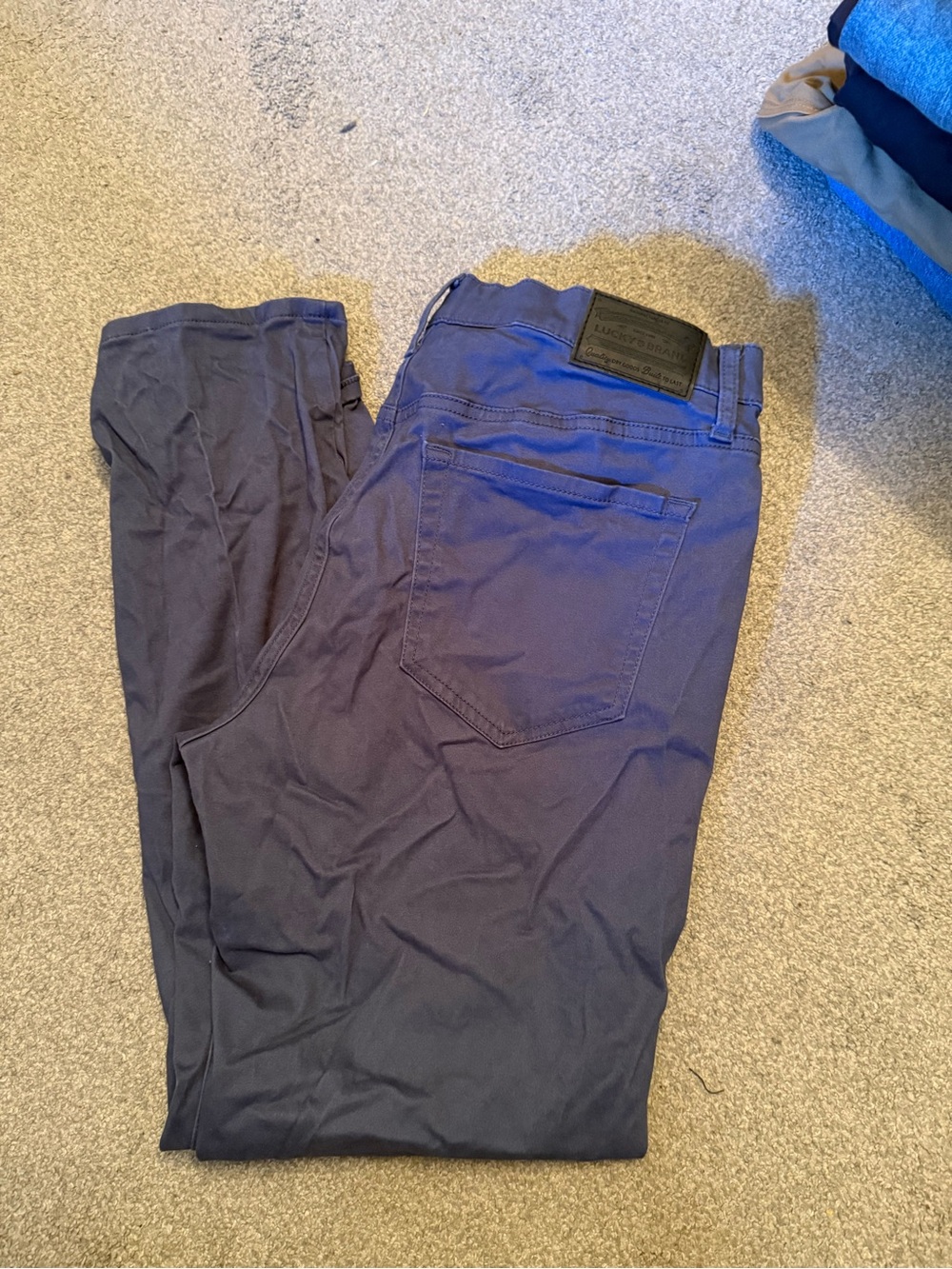 Lucky Brand Men's Navy Blue Chinos 33x30